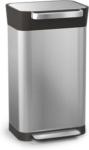 🗑30L Manual Compaction Trash Bin｜More Capacity, Less Hassle