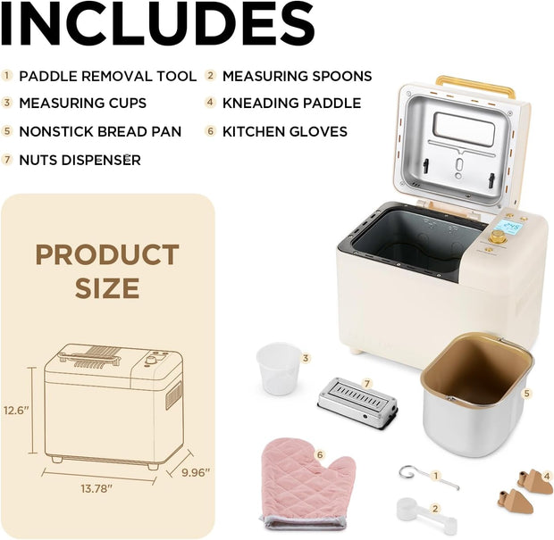 🍰 Multi-Function Bread Maker – Cakes, Jam, Yogurt & More