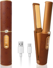 2-in-1 Cordless Hair Style|Curling, Straightening & Styling with Fast Heat & LED Display