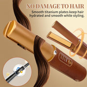 2-in-1 Cordless Hair Style|Curling, Straightening & Styling with Fast Heat & LED Display