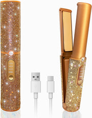 2-in-1 Cordless Hair Style|Curling, Straightening & Styling with Fast Heat & LED Display