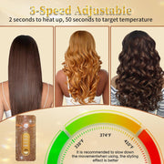2-in-1 Cordless Hair Style|Curling, Straightening & Styling with Fast Heat & LED Display